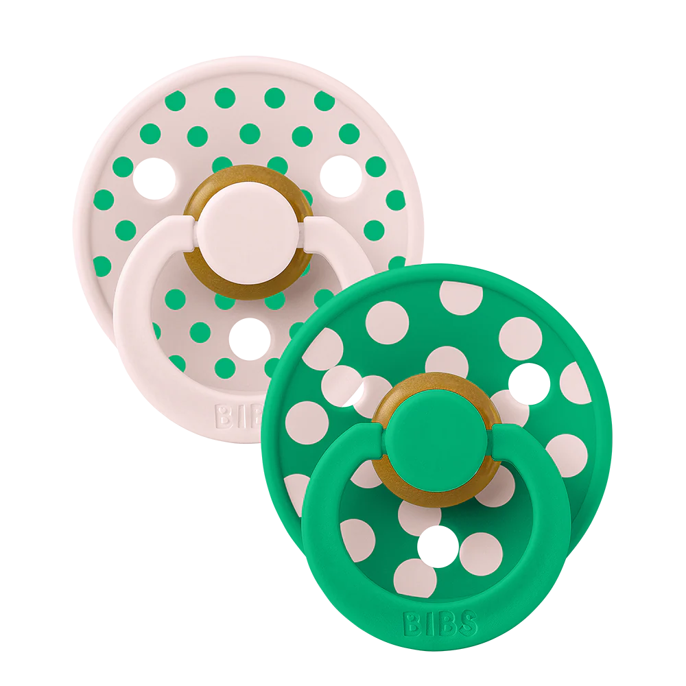 STUDIO Colour Pacifiers 2 Pack Polka - Petal/Cactus