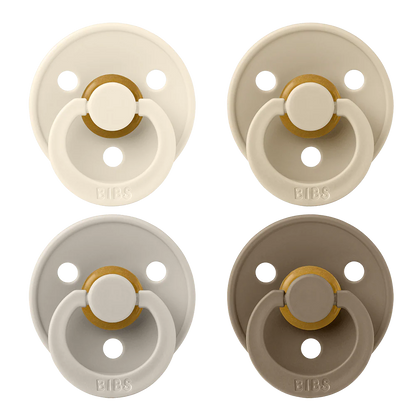 Colour Pacifiers 4 Pack - Ivory/Sand/Vanilla/Dark Oak