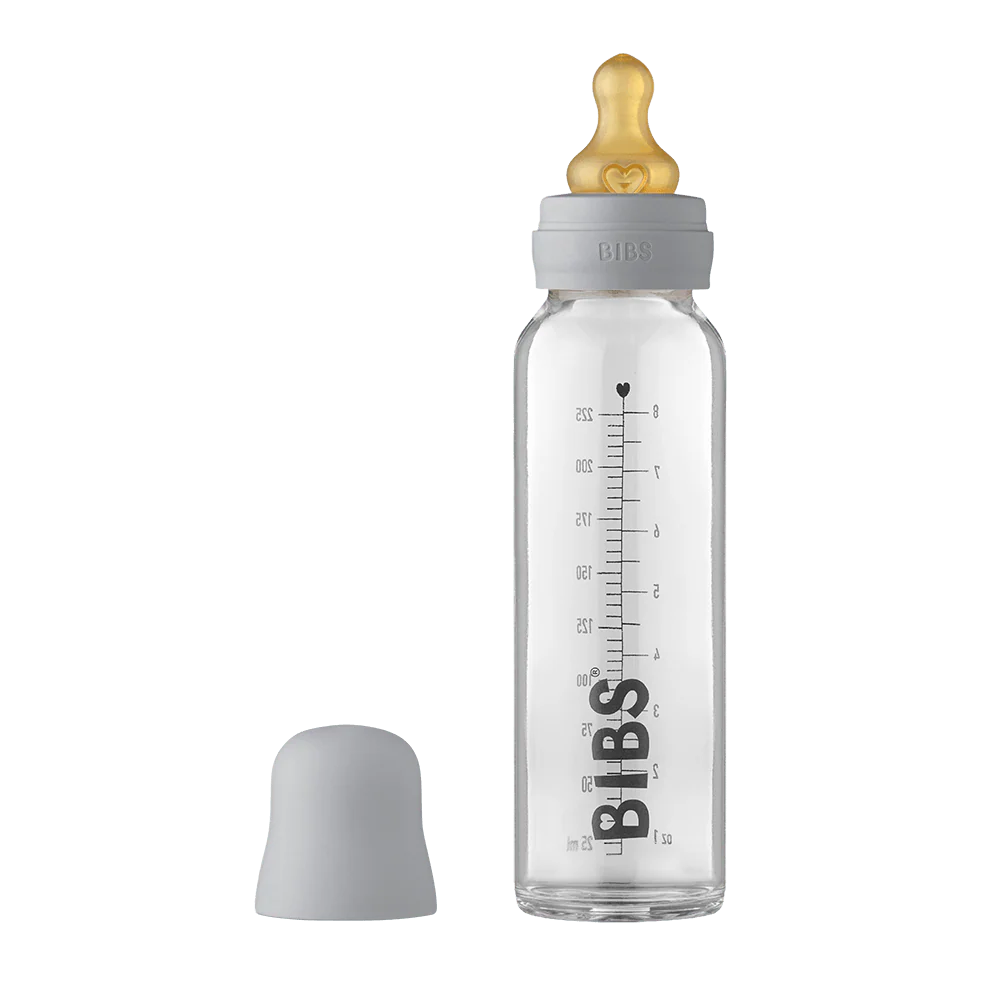 Baby Glass Bottle Complete Set 225ml - Cloud