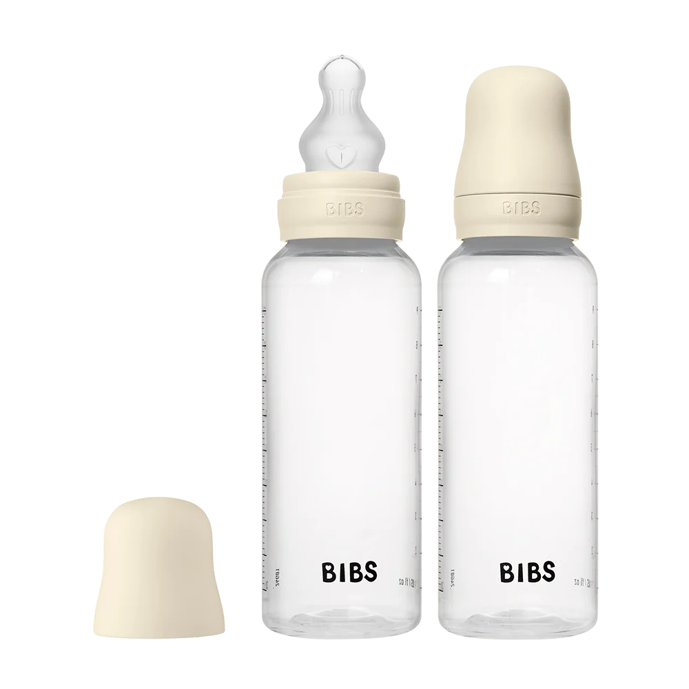 Baby BPA-Free PP Bottle Set 270ml 2 Pack Silicone - Ivory