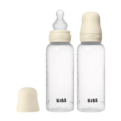 Baby BPA-Free PP Bottle Set 270ml 2 Pack Silicone - Ivory