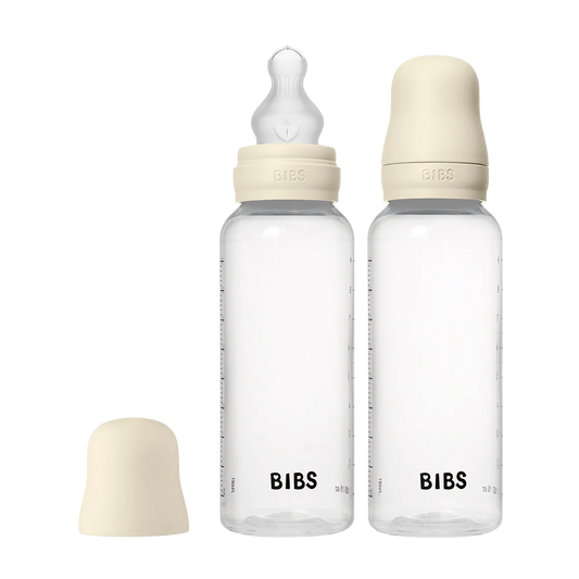 Baby BPA-Free PP Bottle Set 270ml 2 Pack Silicone - Ivory