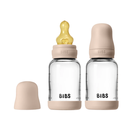 Baby Glass Bottle Set 120ml 2 Pack Latex - Blush