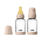 Baby Glass Bottle Set 120ml 2 Pack Latex - Blush