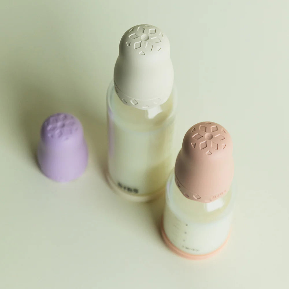 Baby Glass Bottle Boheme Set 240ml Latex - Violet Sky
